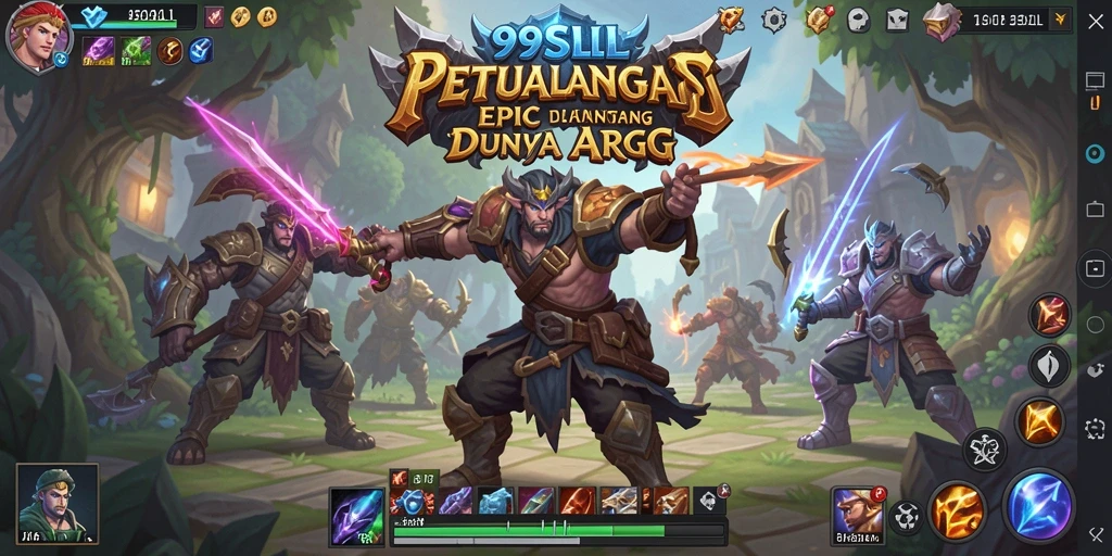 Tangkapan layar utama gameplay 99SLL menampilkan aksi seru dan karakter yang menawan.