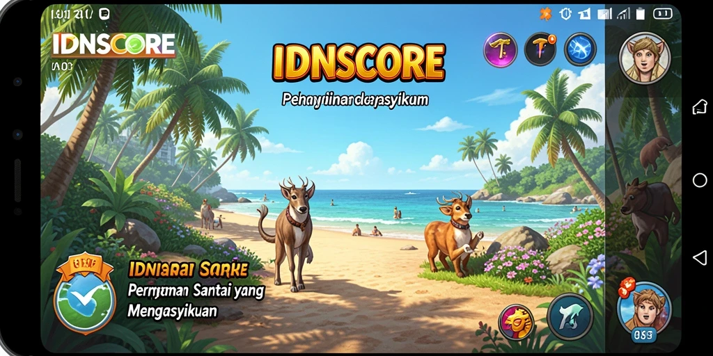 Screenshot gameplay IDNSCORE menampilkan keseruan permainan santai.