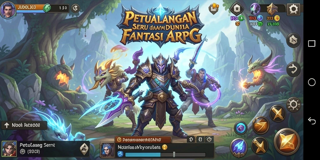 Tampilan gameplay seru dari JUDOL303 dalam petualangan ARPG.