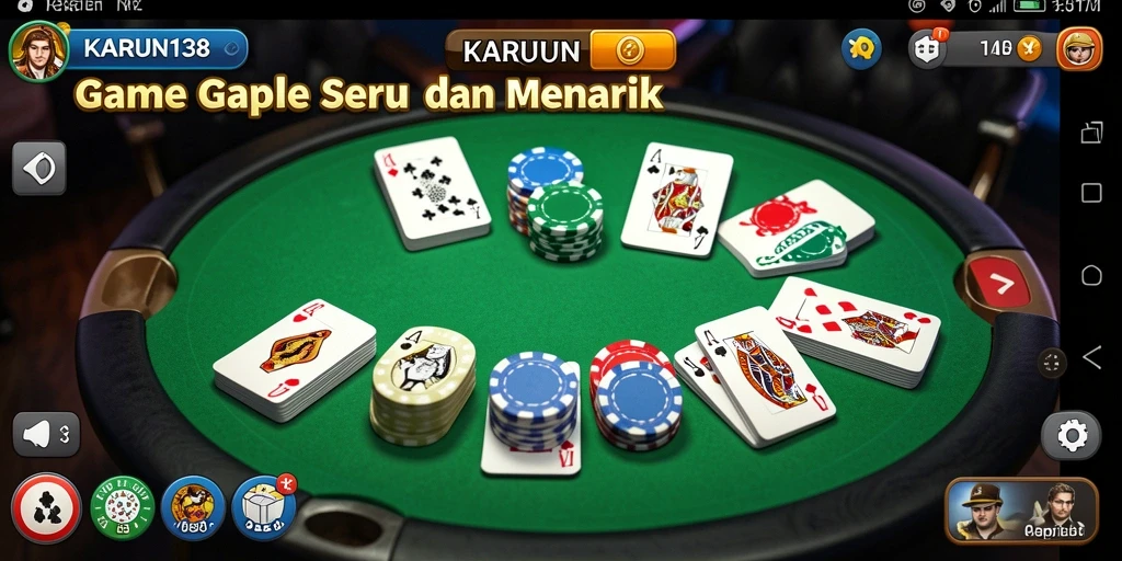 Tampilan gameplay seru dalam <strong>KARUN138</strong> saat bermain Gaple.
