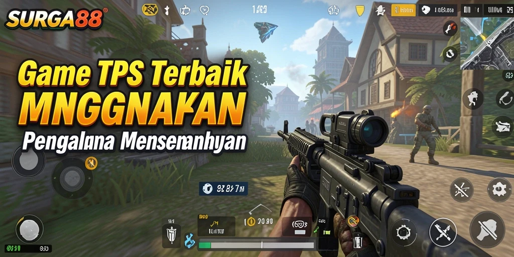 Screenshot gameplay SURGA88 yang menampilkan aksi seru dalam TPS.